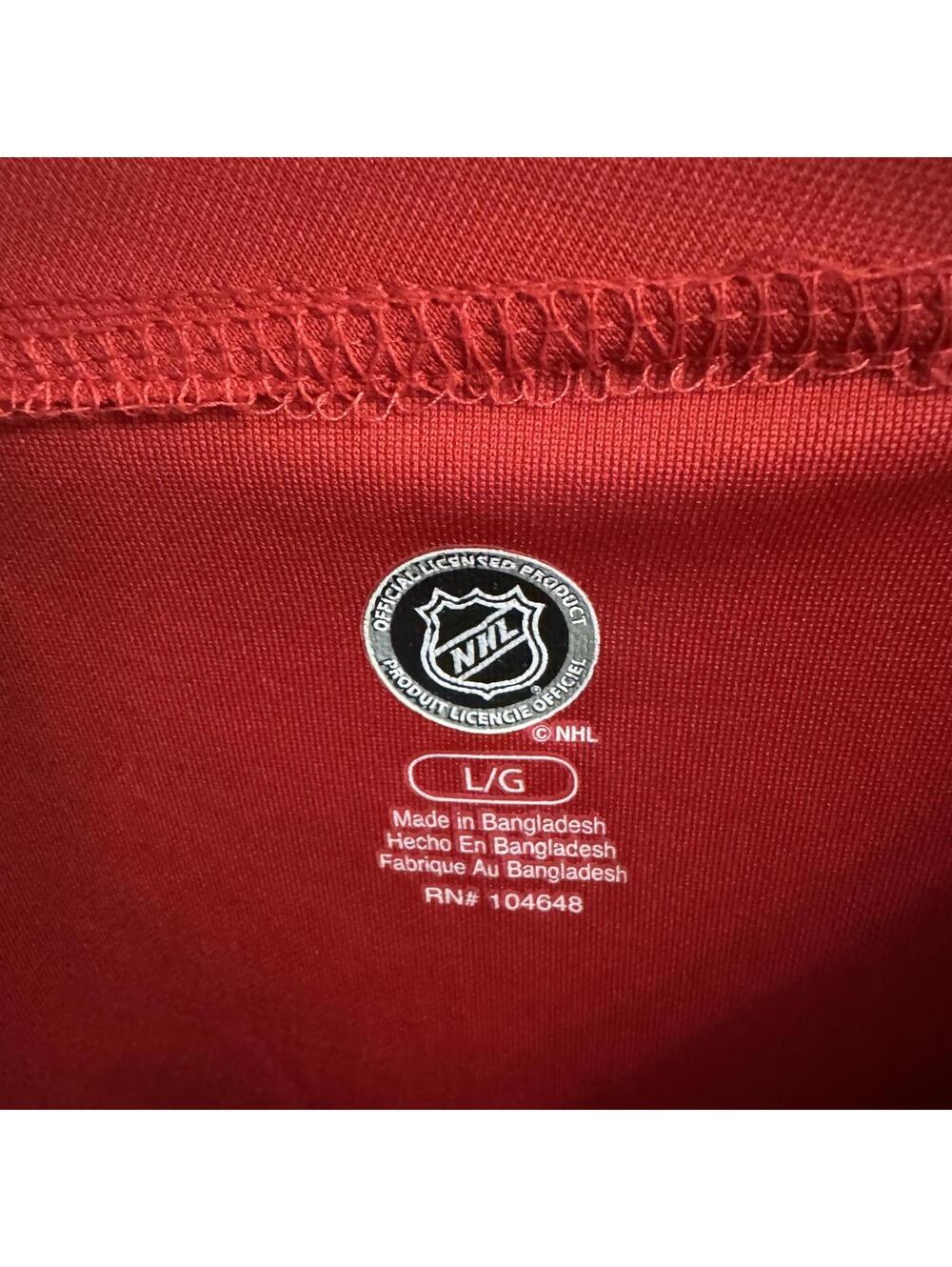 Calgary Flames NHL Athletic Jersey, V Neck, Mens Large, 100% Polyester - Picture 2 of 5